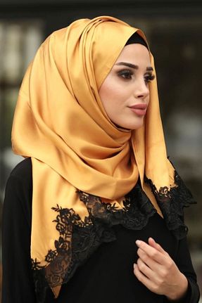 شال طلائی زنانه پلی استر Neva Style - کد 170793990