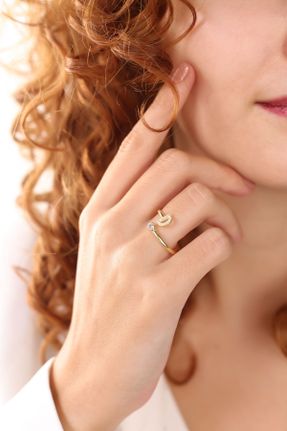 انگشتر نقره طلائی زنانه کد 170908446