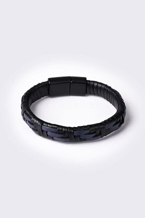دستبند جواهر مشکی مردانه چرم Deri Company - کد 171353623