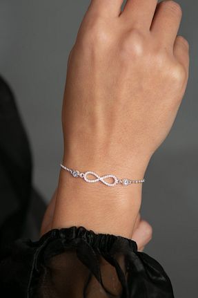 دستبند نقره رنگی زنانه 925 عیار Elika Silver - کد 172827041