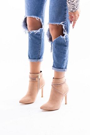 بوت / نیم بوت بژ زنانه جیر lizshoe - کد 175778298