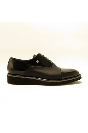 کفش کلاسیک مشکی مردانه چرم طبیعی پاشنه کوتاه ( 4 - 1 cm ) کد 175867675