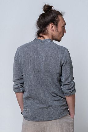 پیراهن طوسی مردانه رگولار Dut Project - کد 54695443