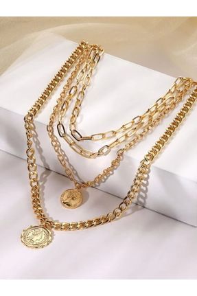 گردنبند جواهر طلائی زنانه روکش طلا کد 57559759
