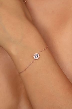 دستبند نقره صورتی زنانه 925 عیار Bilsen Store - کد 49495202