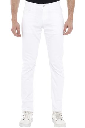 شلوار جین سفید مردانه پاچه تنگ اسلیم کد 32525636