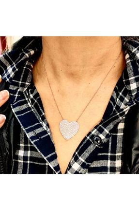 گردنبند نقره صورتی زنانه 925 عیار Oriental Kuyumculuk Jewellery - کد 59414080