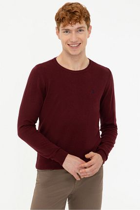 پلیور زرشکی مردانه ساده U.S. Polo Assn. - کد 145089468
