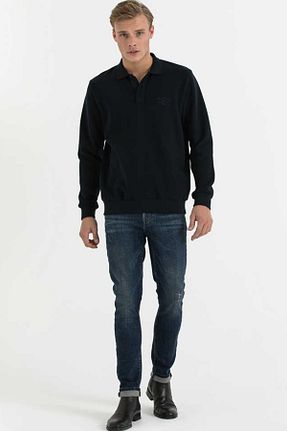 سوئیشرت سرمه ای مردانه ساده Lee Cooper - کد 4109740