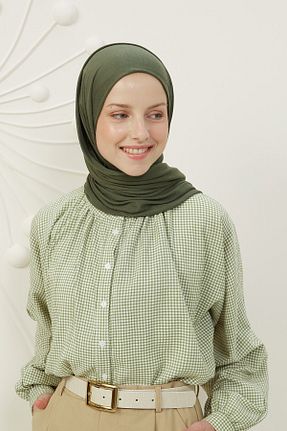 شال خاکی زنانه ویسکون Monascarfs - کد 157582012