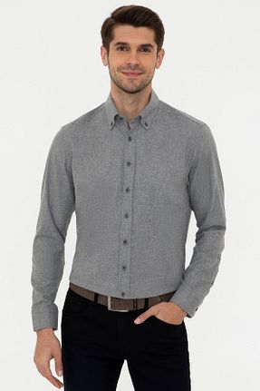 پیراهن آبی مردانه رگولار Pierre Cardin - کد 164097607