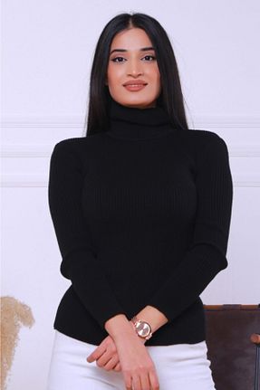 پلیور مشکی زنانه ساده KMKkombin - کد 174770046