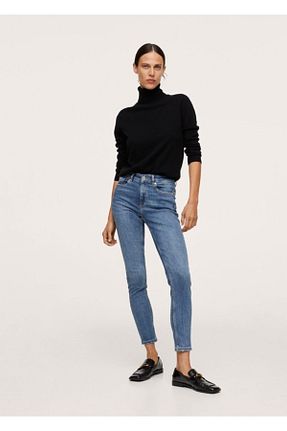 شلوار جین آبی زنانه رگولار MANGO - کد 126498412
