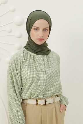شال خاکی زنانه ویسکون Monascarfs - کد 157582012