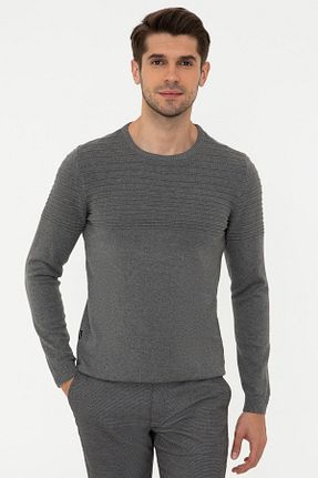 پلیور طوسی مردانه رگولار Pierre Cardin - کد 168063491