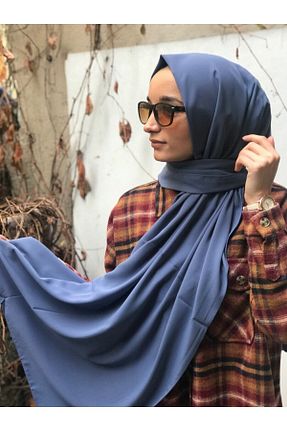 شال آبی زنانه پلی استر Armine - کد 75330091