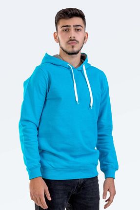 سوئیشرت فیروزه ای زنانه ساده Raf Coll - کد 49088853