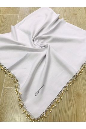 روسری سفید 100 x 100 ALLURİNG - کد 107346132