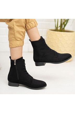 بوت / نیم بوت مشکی زنانه پارچه ای Modamela - کد 176749615