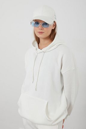سوئیشرت سفید زنانه ساده Tena Moda - کد 176798620