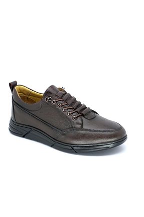 کفش اسپادریل قهوه ای مردانه چرم خالص TRENDYSHOES - کد 176801872