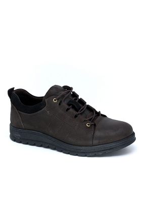 کفش اسپادریل قهوه ای مردانه چرم خالص TRENDYSHOES - کد 176831680