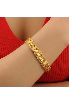 دستبند جواهر زرد زنانه روکش طلا کد 97714908