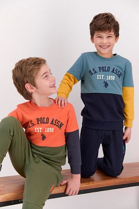 ست بالاتنه و پائین تنه رنگی بچه گانه بافتنی U.S. Polo Assn. - کد 176935905