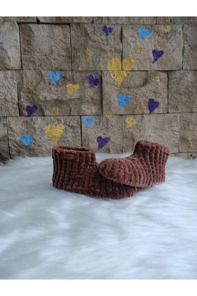 بوت خانگی قهوه ای بچه گانه پارچه ای Tuyy - کد 177010058