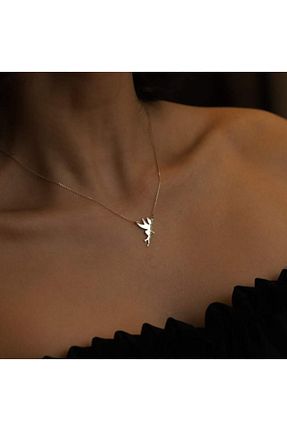 گردنبند نقره طلائی زنانه 925 عیار Nida Jewelry - کد 177586925
