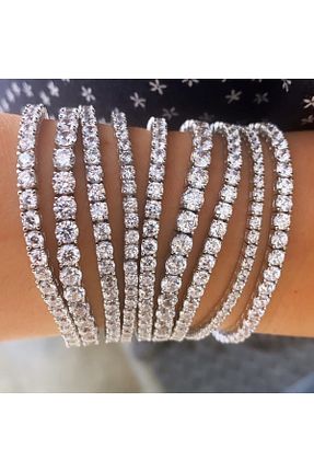 دستبند نقره سفید زنانه 925 عیار CAKA TAKI - کد 177606577