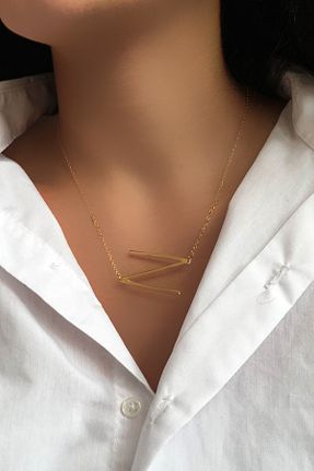 گردنبند جواهر طلائی زنانه روکش طلا Histakı - کد 178747581