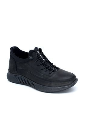 کفش اسپادریل مشکی مردانه چرم خالص TRENDYSHOES - کد 179172086