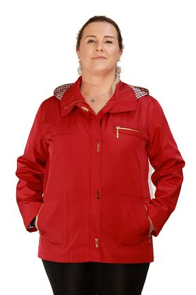 کاپشن سایز بزرگ قرمز زنانه سایز بزرگ Fagi - کد 59150388