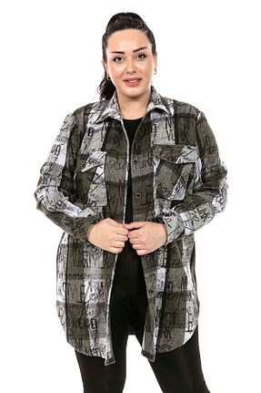 پیراهن سایز بزرگ خاکی زنانه سایز بزرگ DISENTIS MODEST - کد 177557235