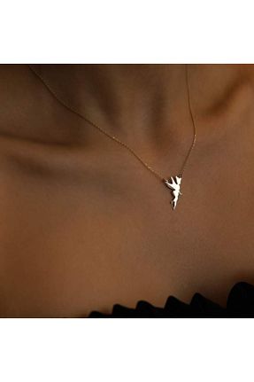 گردنبند نقره طلائی زنانه 925 عیار Nida Jewelry - کد 177586925