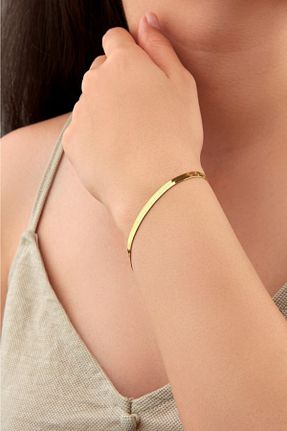 دستبند نقره زرد زنانه 925 عیار Tmt Silver - کد 179348574