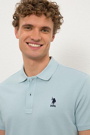 پولوشرت آبی مردانه پنبه ای U.S. Polo Assn. - کد 60659733