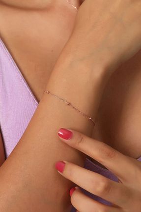 دستبند نقره صورتی زنانه 925 عیار Bilsen Store - کد 179408922