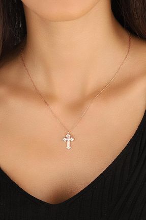 گردنبند نقره طلائی زنانه 925 عیار Mistik Silver - کد 179497453