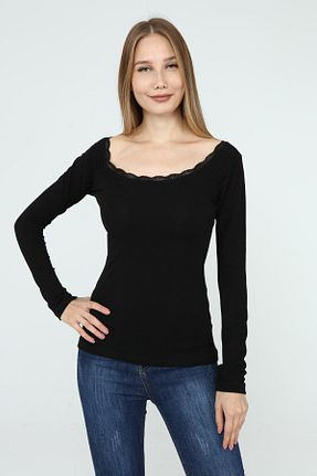بلوز مشکی زنانه ساده DRR Moda - کد 84902310