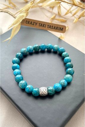 دستبند جواهر رنگی زنانه سنگ طبیعی CRAZY TAKI TASARIM - کد 174289959