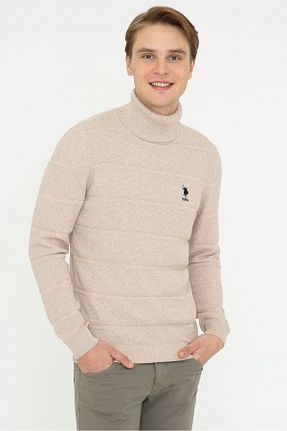 پلیور بژ مردانه ساده U.S. Polo Assn. - کد 174144518