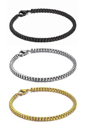 دستبند استیل (فولاد) مشکی زنانه استیل (فولاد) The Collection - کد 180998666