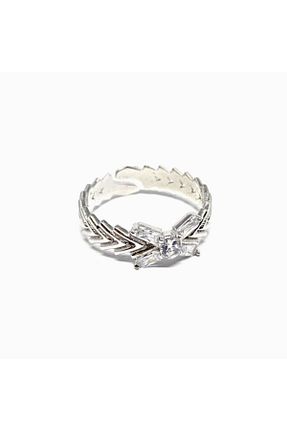 انگشتر نقره سفید زنانه زیرکن CAKA TAKI - کد 182098956