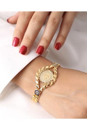 دستبند جواهر طلائی زنانه زیرکن ADGOLD - کد 181064255