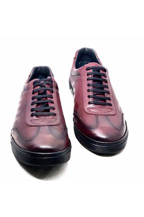 کفش کژوال زرشکی مردانه چرم خالص İriayak - کد 182939453