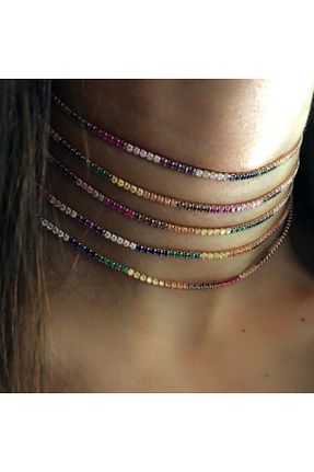 گردنبند نقره صورتی زنانه 925 عیار CAKA TAKI - کد 184404025