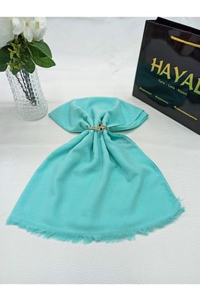 شال فیروزه ای زنانه پلی استر Sedef - کد 184849357