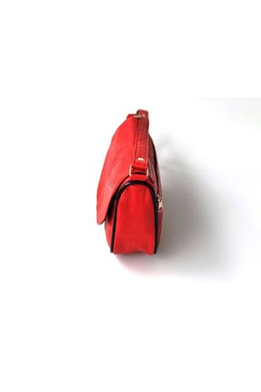 کیف دوشی قرمز زنانه چرم خالص TopTrendy - کد 166885390